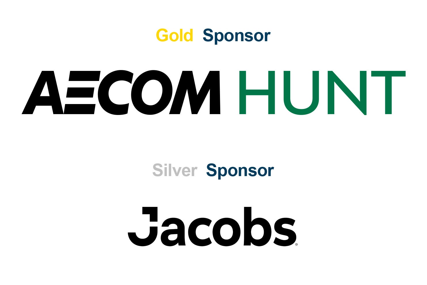 AECOM HUNT and Jacobs logos