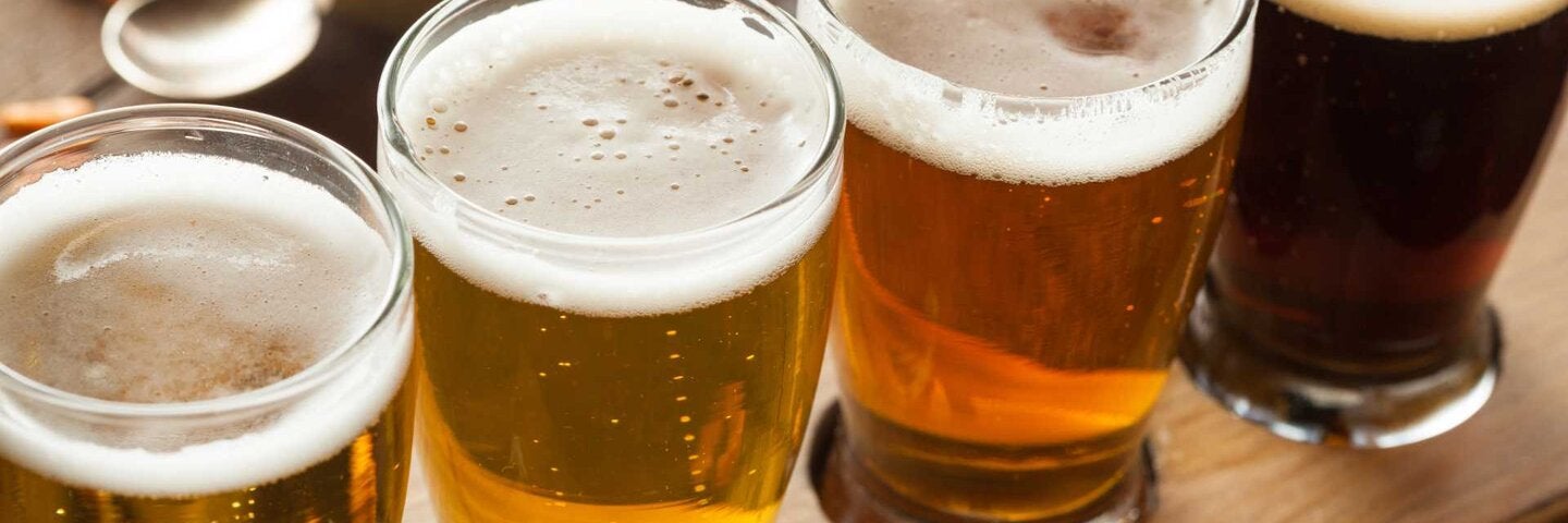 A flight of beer